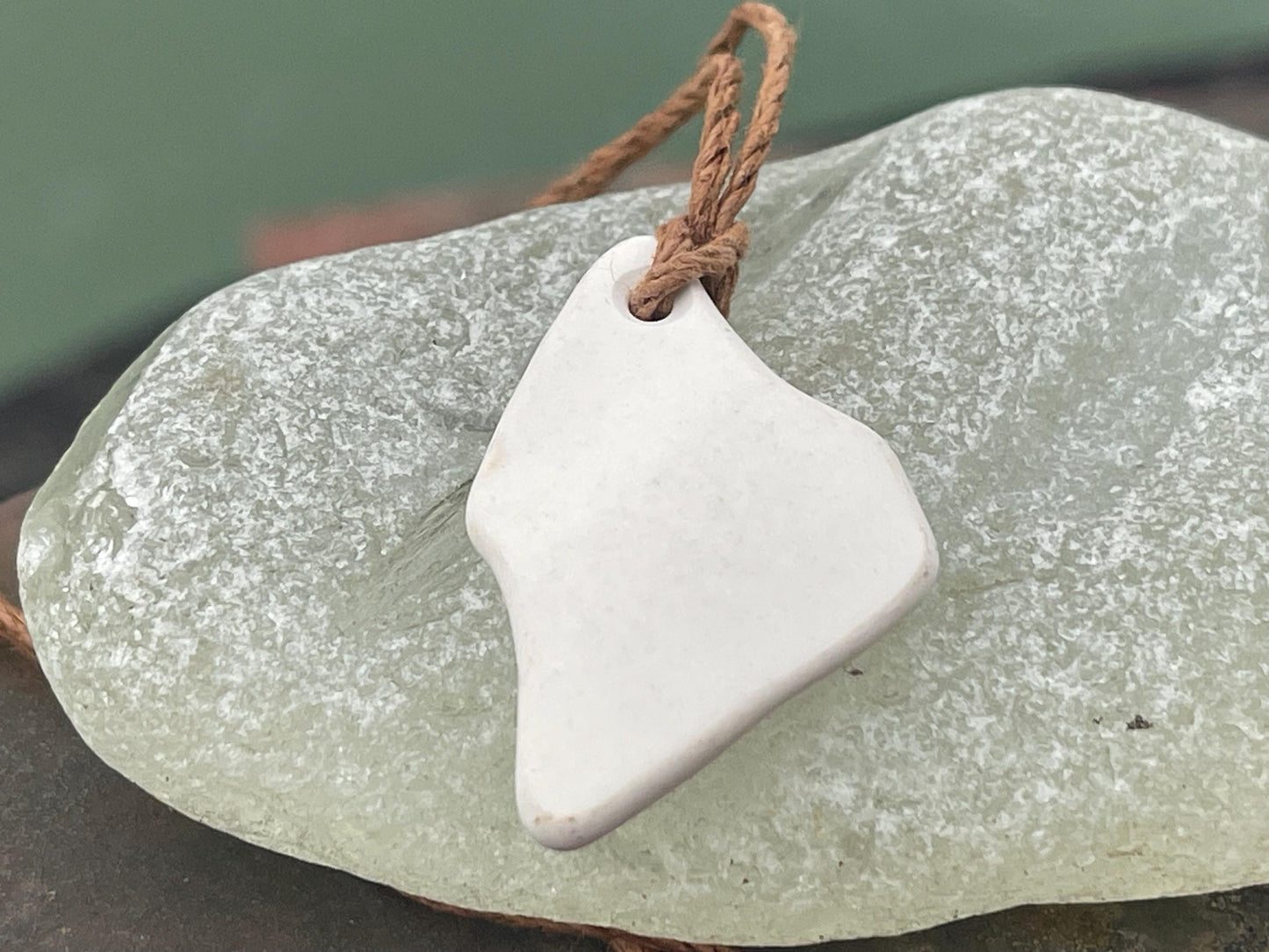 Eco friendly necklace, pink ceramic necklace, eco friendly gift for her. Ethical jewellery, boho gift for ocean lover. Boho beach jewellery