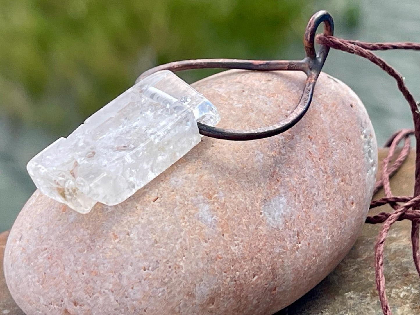 Quartz pendants, quartz necklace, raw quartz jewellery, gift for him, boho handmade necklace, romantic gift for her, ethical jewellery