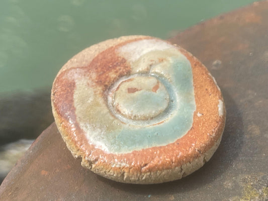 Melted sea glass brooch. Recycled brooch, handmade eco friendly jewellery, ethical jewellery, rustic brooch. eco gifts, boho jewellery