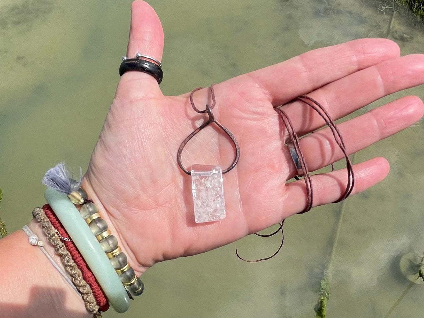 Quartz pendants, quartz necklace, raw quartz jewellery, gift for him, boho handmade necklace, romantic gift for her, ethical jewellery