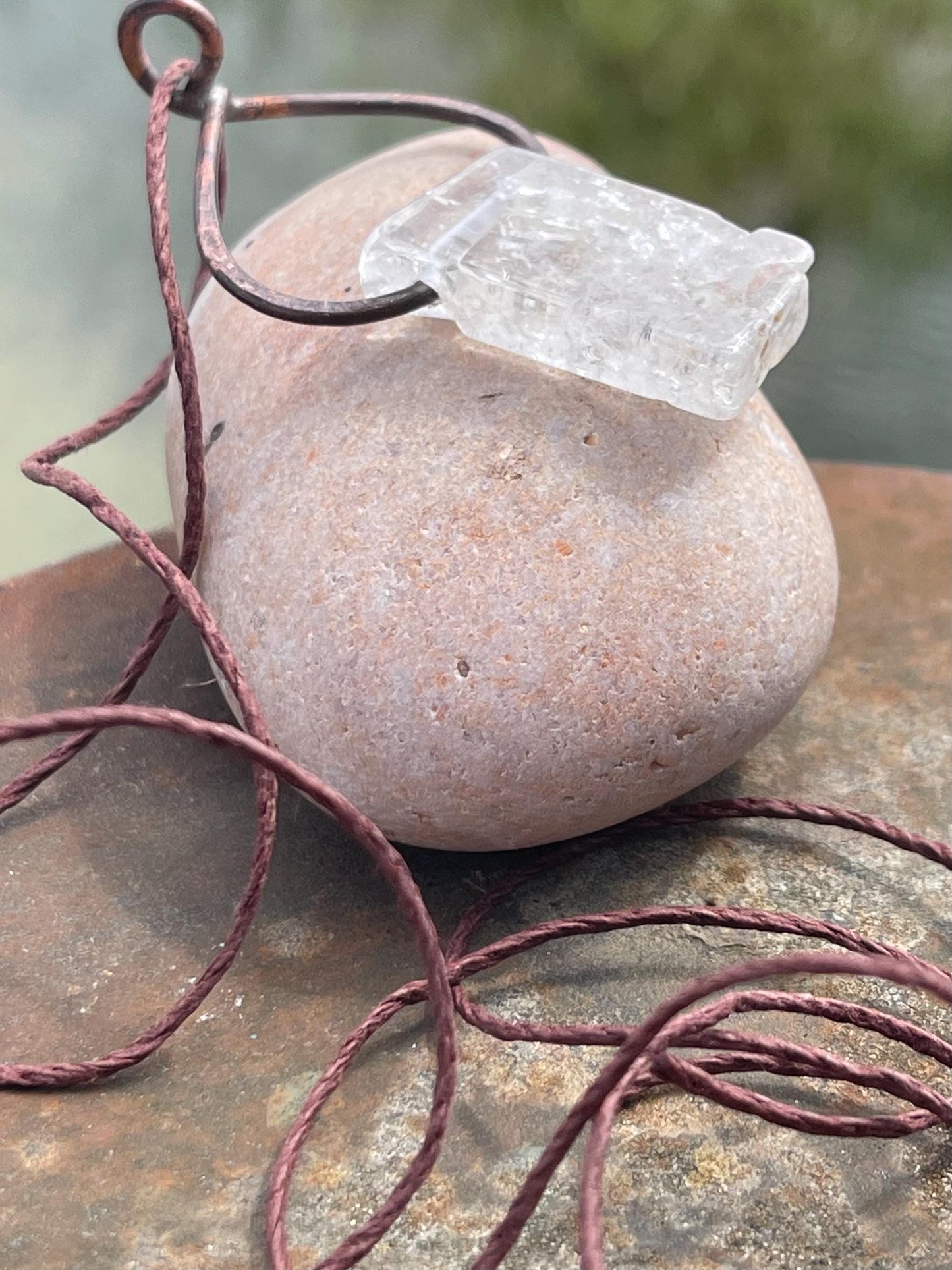 Quartz pendants, quartz necklace, raw quartz jewellery, gift for him, boho handmade necklace, romantic gift for her, ethical jewellery