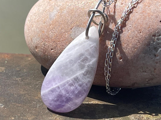 Amethyst pendant, amethyst necklace, amethyst jewellery, gift for him, boho handmade necklace,  romantic gift for her, ethical jewellery