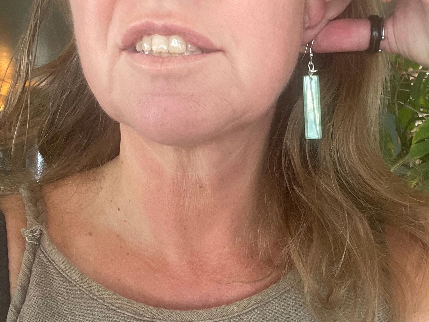 Green onyx earrings, green earrings, green jewellery, green onyx jewellery, handmade earrings,  romantic gift for her, ethical jewellery