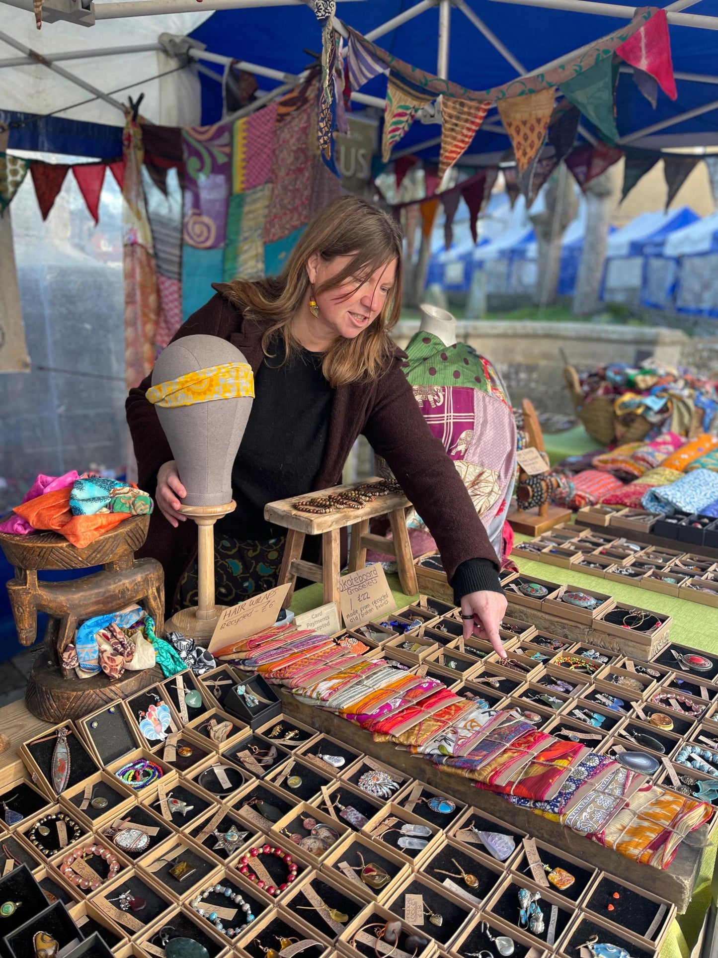 Handmade acorn earrings. Gift for gardener, made from real acorns, recycled copper and vintage beads. Eco friendly jewellery. Ethically made