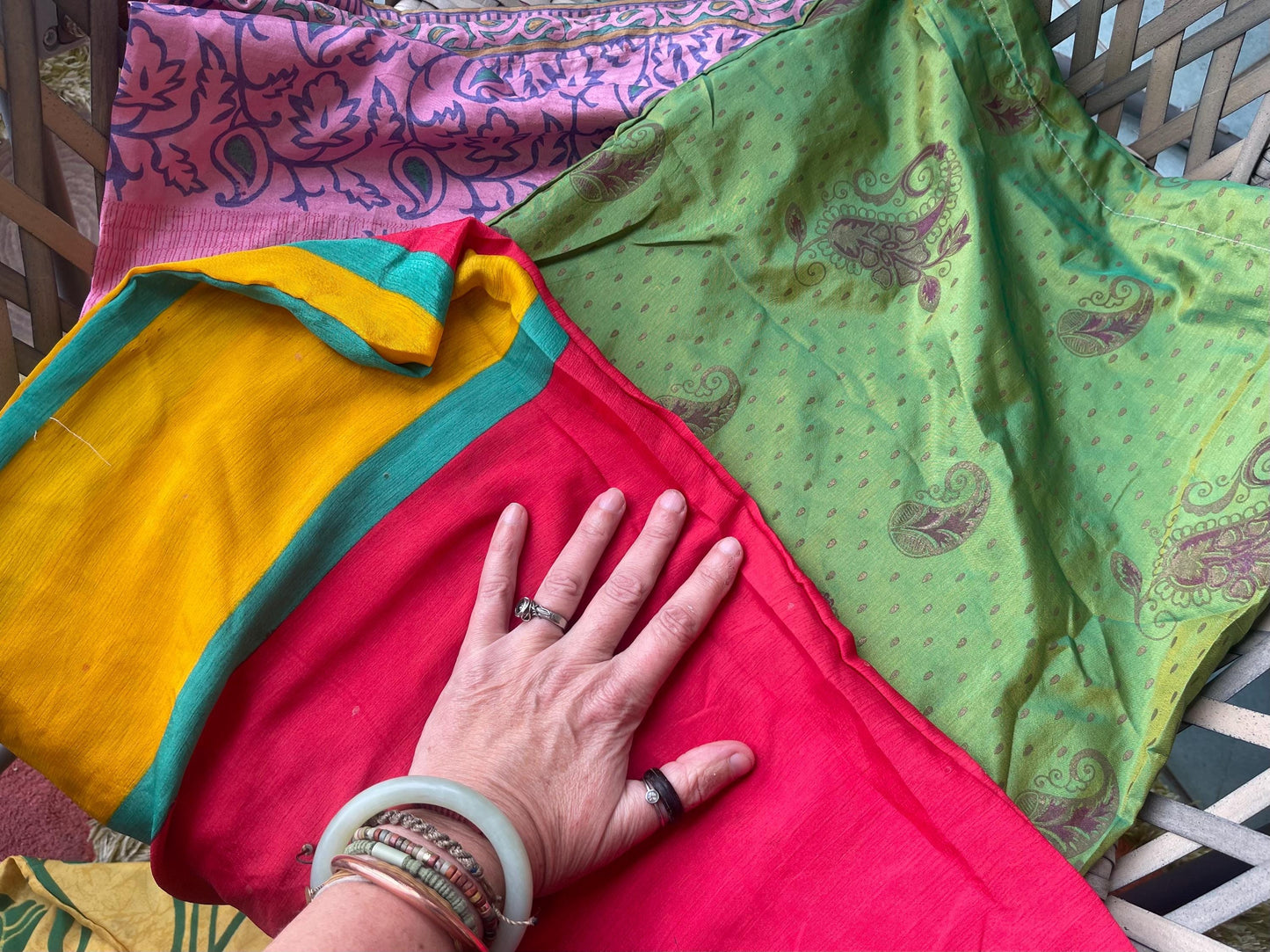 Large recycled sari bags. Alternative eco friendly wrapping option. Recycled bags for gifts. Recycled gift bags. Ethical draw string bags.