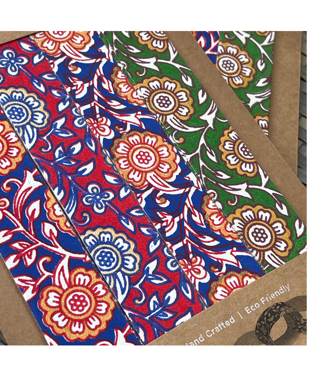 Recycled paper chains. Hand printed paper chains for parties and special occasions. Great family activity. Eco friendy paper garlands.