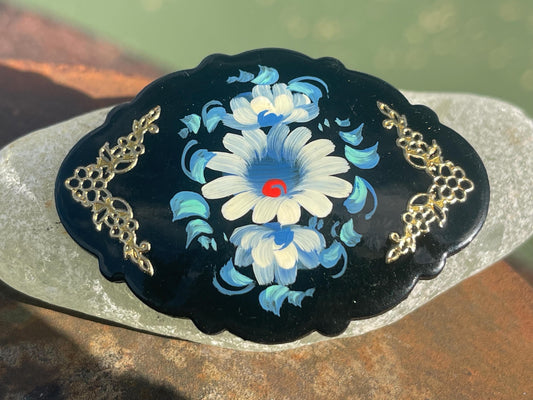 Vintage Russian brooch. Recycled brooch, eco friendly jewellery, ethical jewellery, large brooch. Eco friendly gifts, boho jewellery