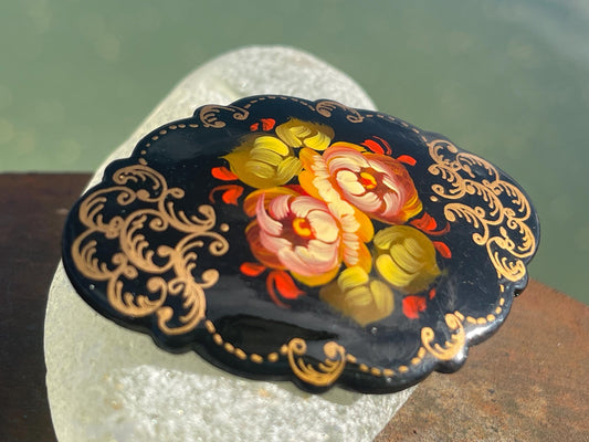 Vintage Russian brooch. Recycled brooch, eco friendly jewellery, ethical jewellery, large brooch. Eco friendly gifts, boho jewellery