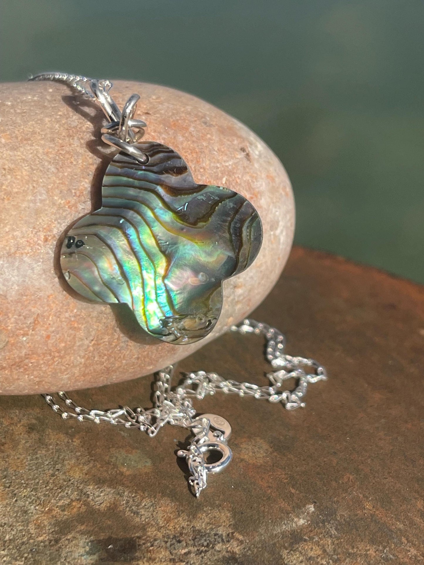 Abalone necklace, abalone jewellery, abalone pendant. Unusual gift for her or gift for him.unique necklace, boho pendant, handmade jewellery