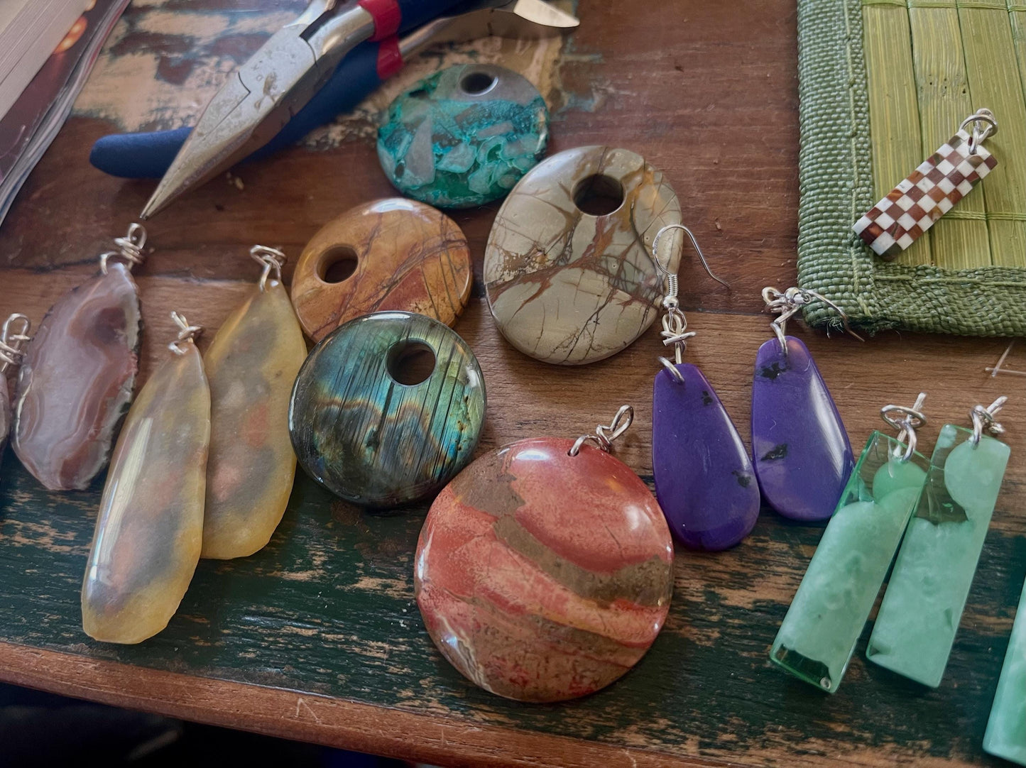 Picasso jasper gemstone pendant. Ethical jewellery, orange gemstone necklace. Stunning unique jewellery. Unique gifts. Unique necklaces.