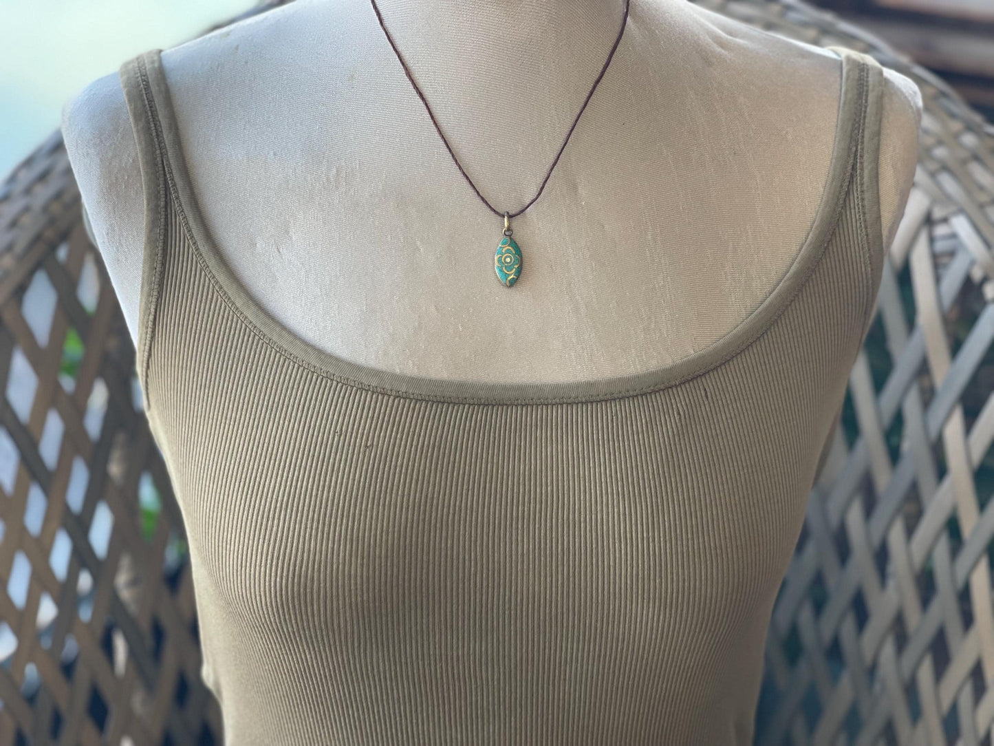 Beautiful turquoise necklace, turquoise pendant, vintage jewellery, ethical jewellery, gemstone pendant, boho necklace, unique necklace