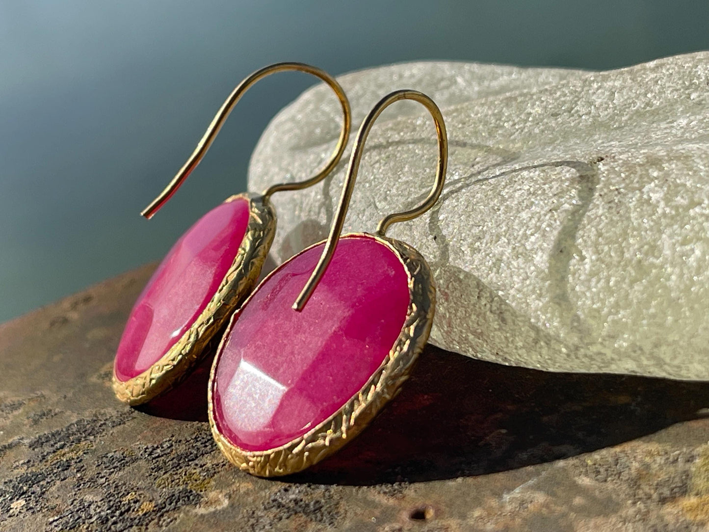 Gypsy jewellery, pink vintage earrings, pink jewellery, ethical jewellery, gypsy earrings, romantic gifts, eco friendly jewellery