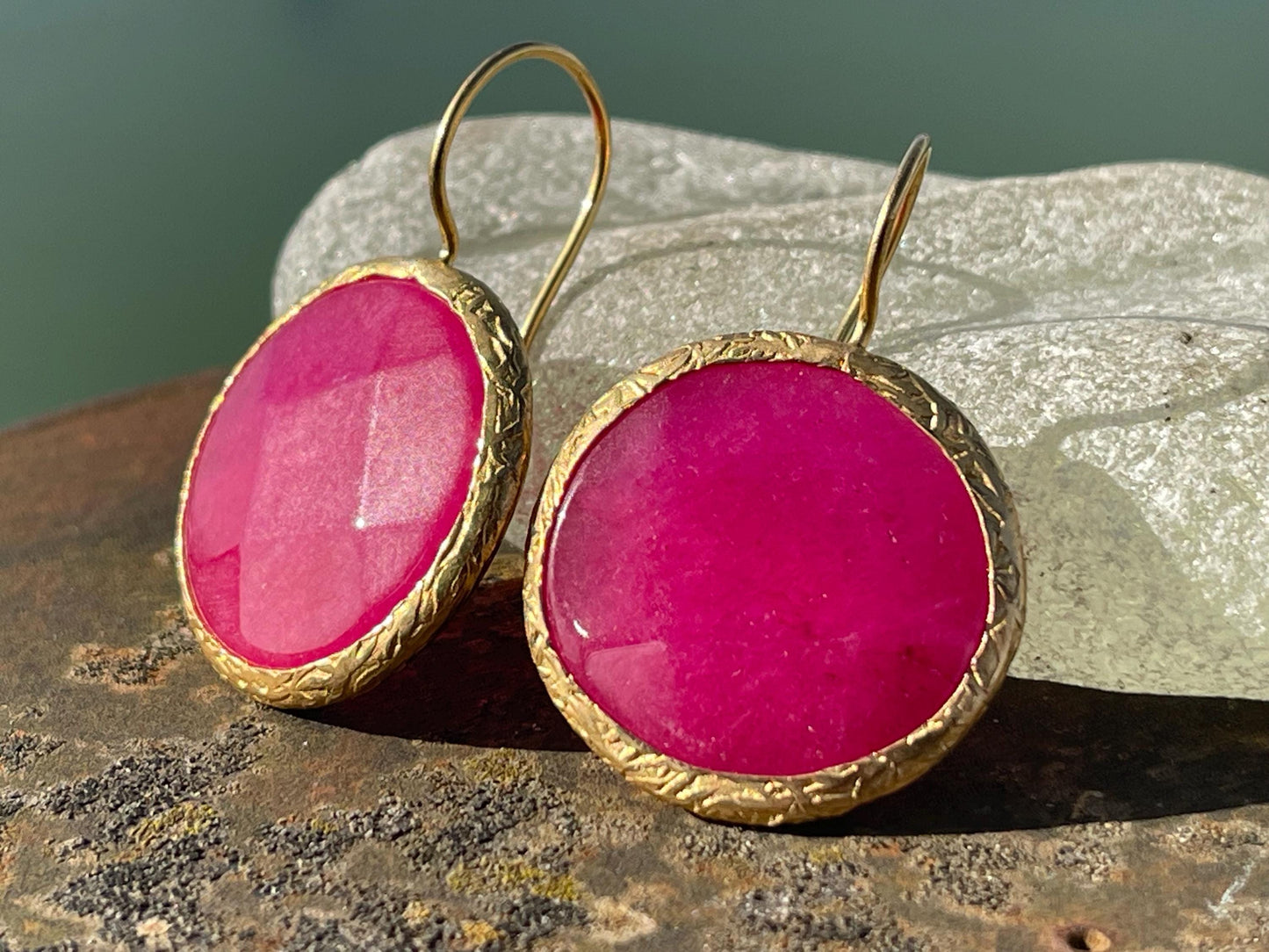 Gypsy jewellery, pink vintage earrings, pink jewellery, ethical jewellery, gypsy earrings, romantic gifts, eco friendly jewellery