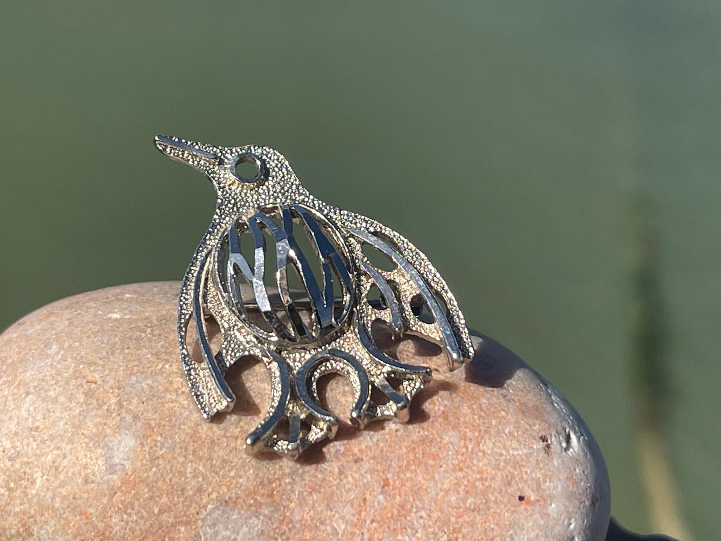 Penguin brooch. An unusual Christmas gift. Eco friendly jewellery. Christmas gift ideas. Eco friendly Christmas gifts. Christmas presents.