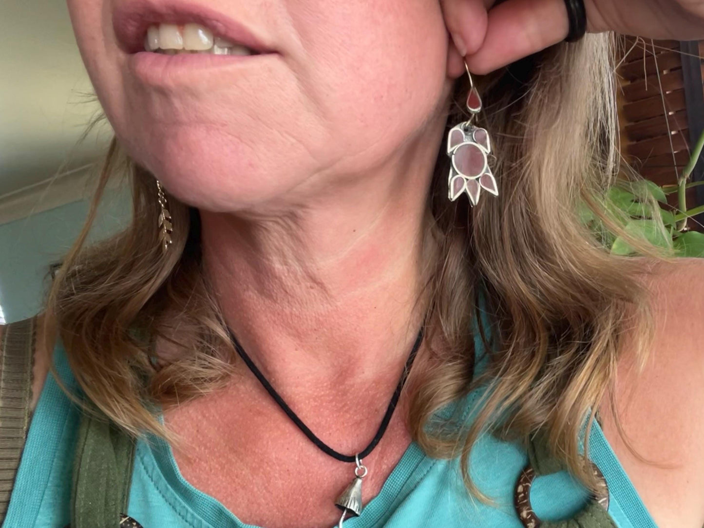 Gypsy jewellery, vintage teardrop earrings, red jewellery, ethical jewellery, gypsy earrings, romantic gifts, eco friendly jewellery