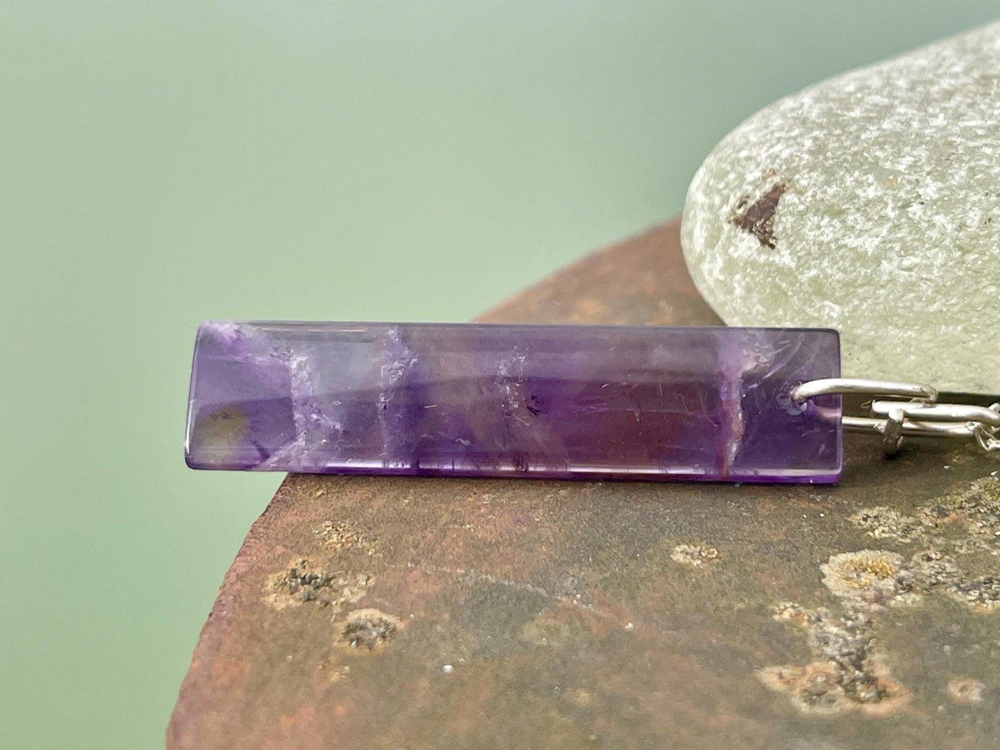 Amethyst pendant, amethyst necklace, amethyst jewellery, unusual gift for him, boho handmade necklace, romantic gift for her, boho pendant