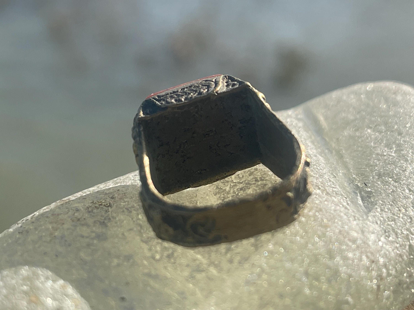 Fabulous vintage ring, Red carnelian ring, boho vintage jewellery, ethical jewellery, gypsy ring. Eco friendly jewellery.