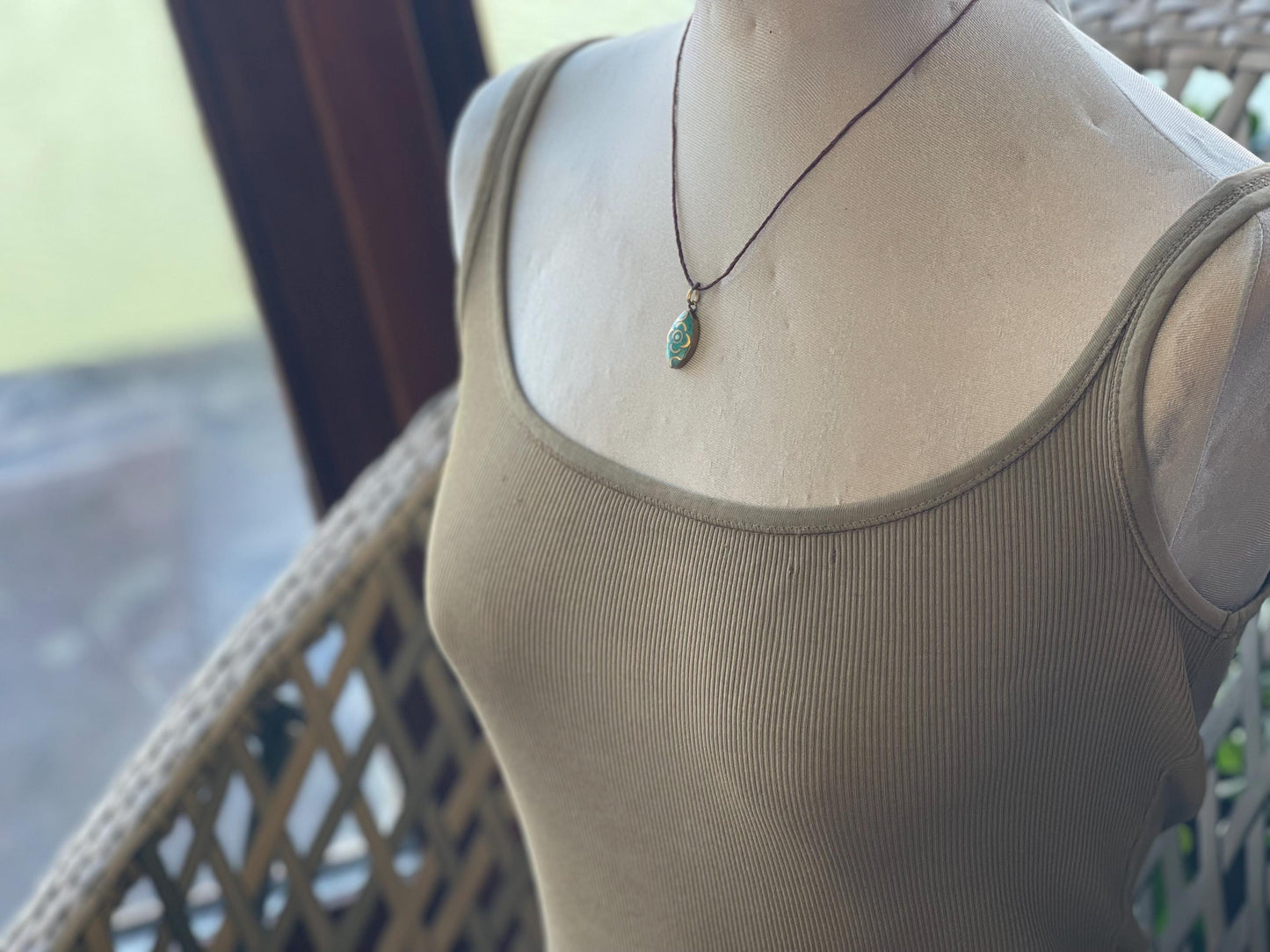 Beautiful turquoise necklace, turquoise pendant, vintage jewellery, ethical jewellery, gemstone pendant, boho necklace, unique necklace