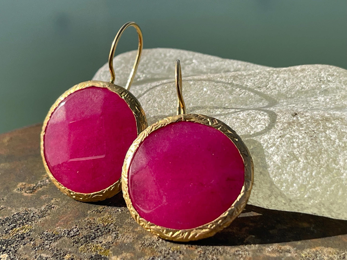 Gypsy jewellery, pink vintage earrings, pink jewellery, ethical jewellery, gypsy earrings, romantic gifts, eco friendly jewellery