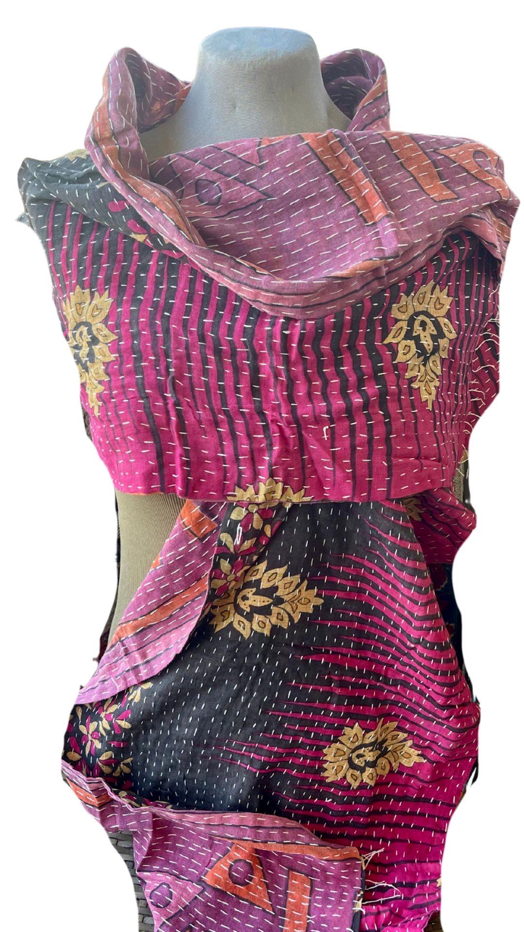 SALE. Boho Cotton Wrap Scarf, Eco-Friendly Handmade Shawl Gift for Her