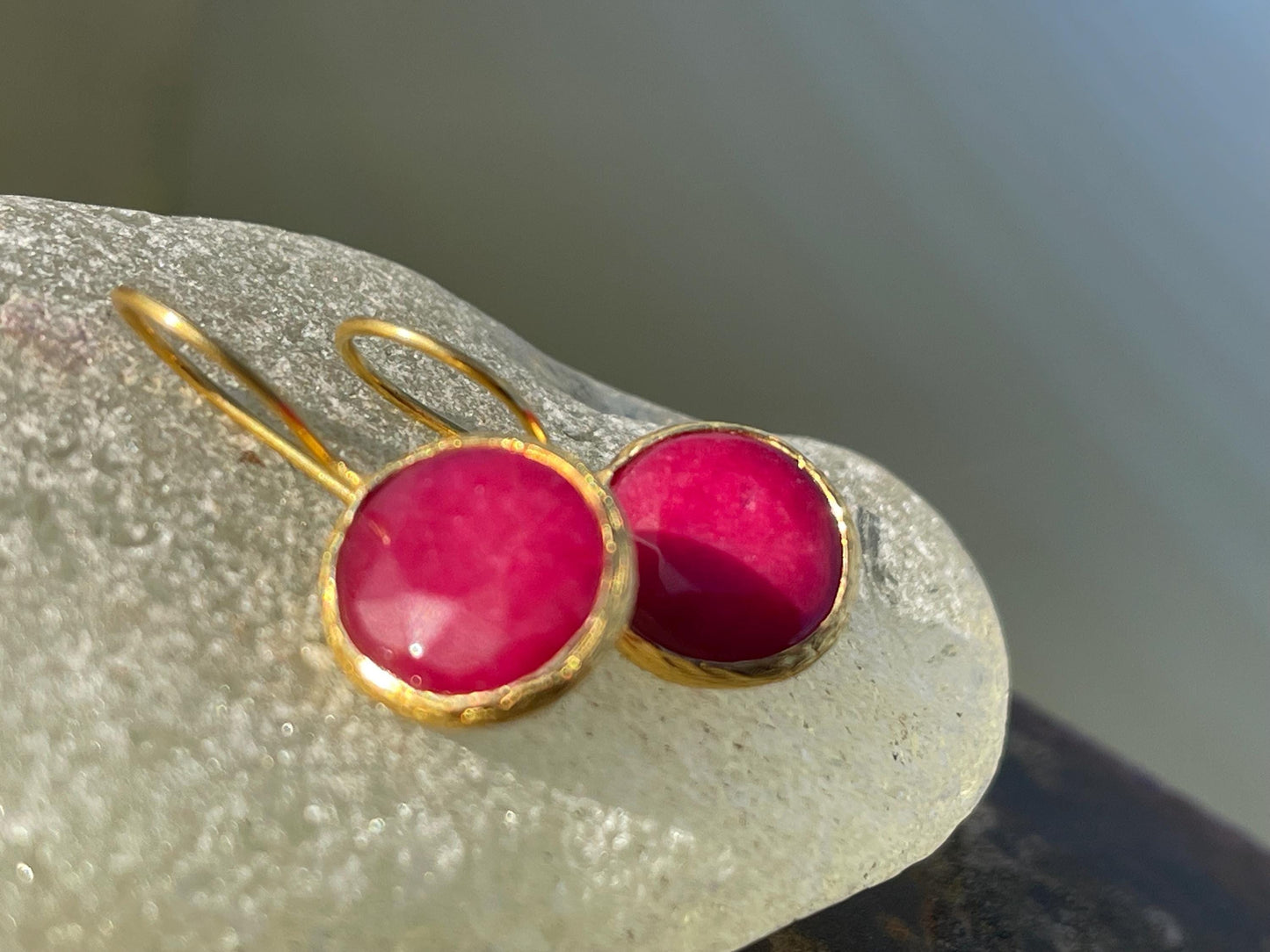 Gypsy jewellery, pink / purple vintage earrings, pink jewellery, ethical jewellery, gypsy earrings, romantic gifts, eco friendly jewellery