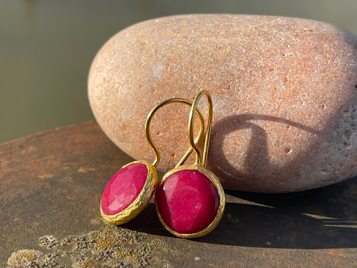 Gypsy jewellery, pink / purple vintage earrings, pink jewellery, ethical jewellery, gypsy earrings, romantic gifts, eco friendly jewellery
