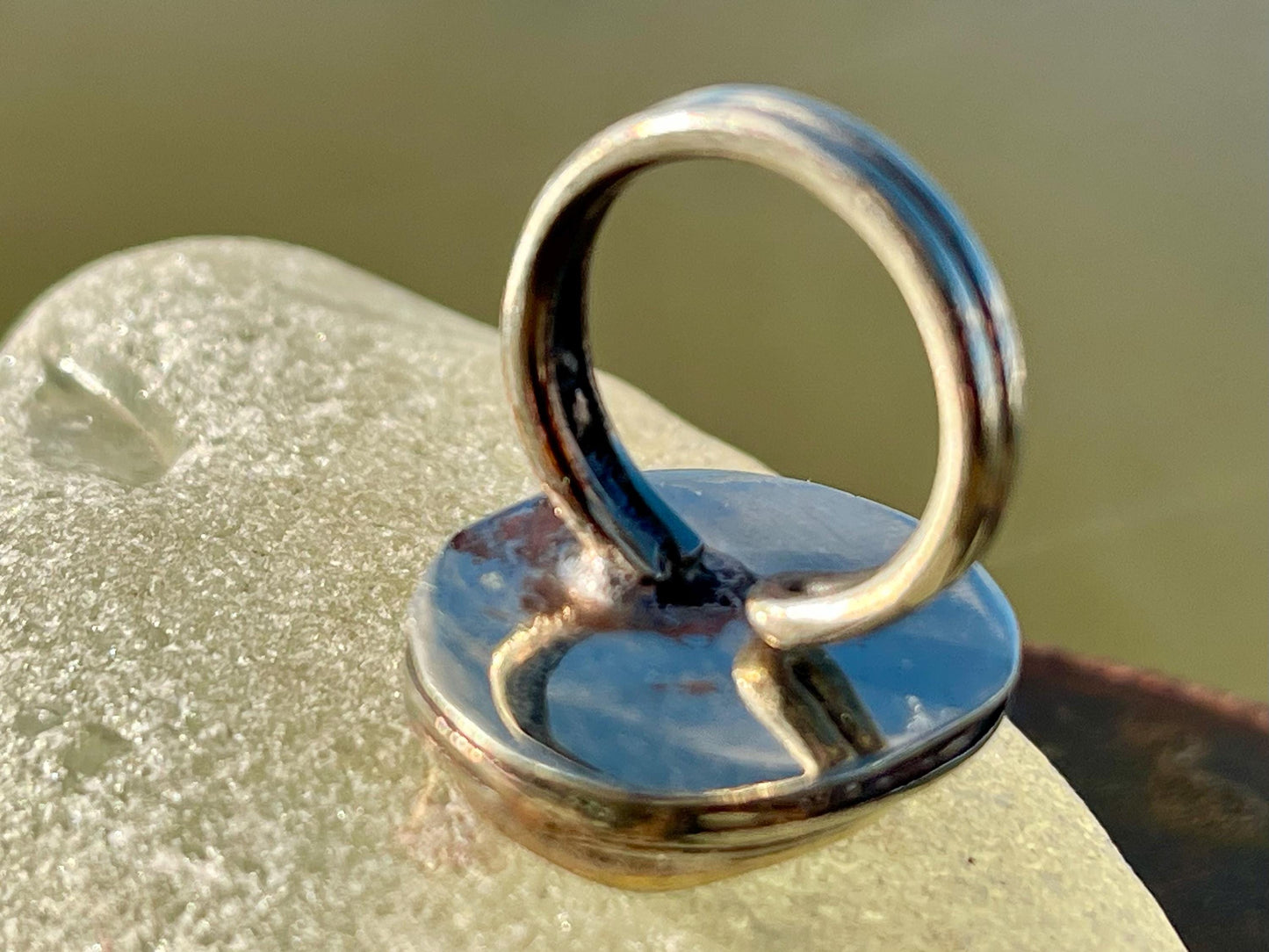 Fabulous vintage turquoise ring, boho vintage jewellery, ethical jewellery, gypsy ring. Eco friendly jewellery. Turquoise jewellery.