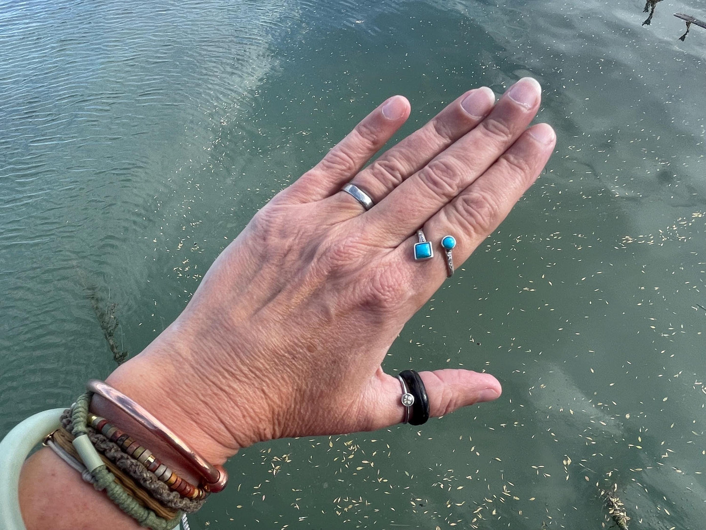 Ethically sourced turquoise ring. Unique gift for her, romantic gift, blue gemstone ring, ethical jewellery, handmade ring, boho ring