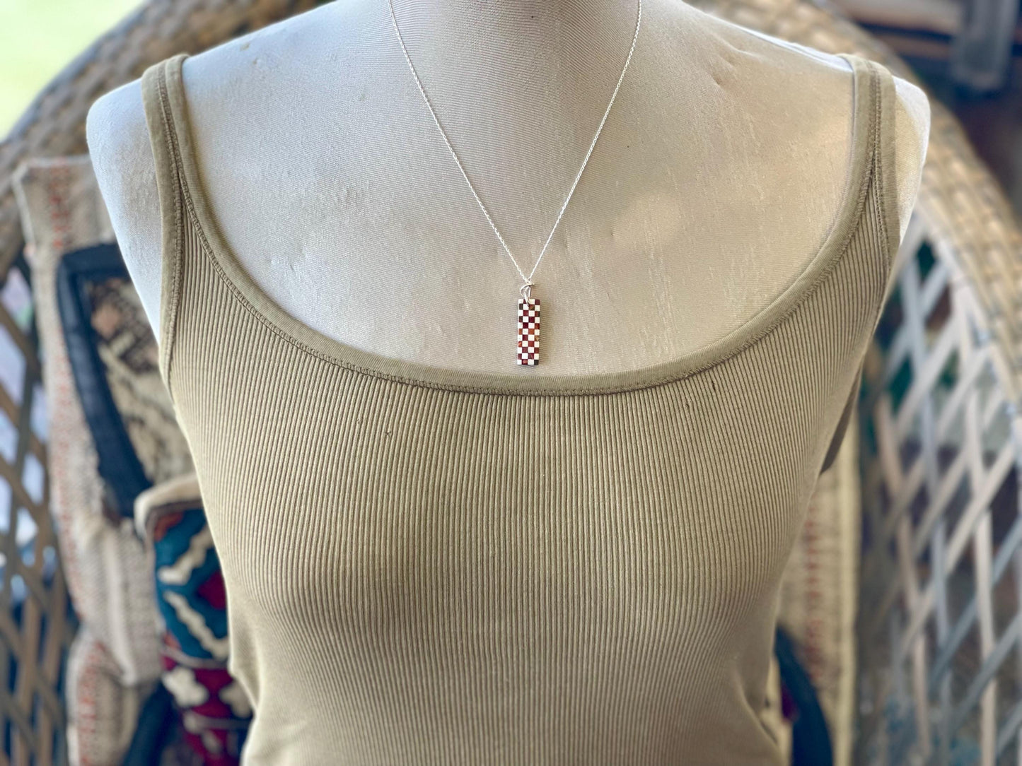 Fused gemstone necklace on recycled sterling silver. Ethical jewellery, lStunning unique jewellery. Unusual pendants.