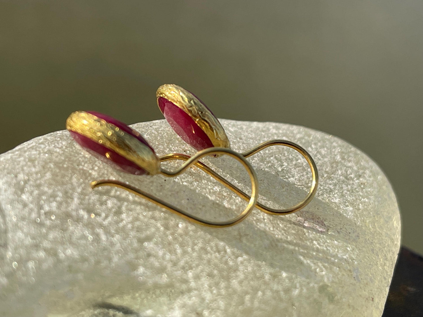 Gypsy jewellery, pink / purple vintage earrings, pink jewellery, ethical jewellery, gypsy earrings, romantic gifts, eco friendly jewellery