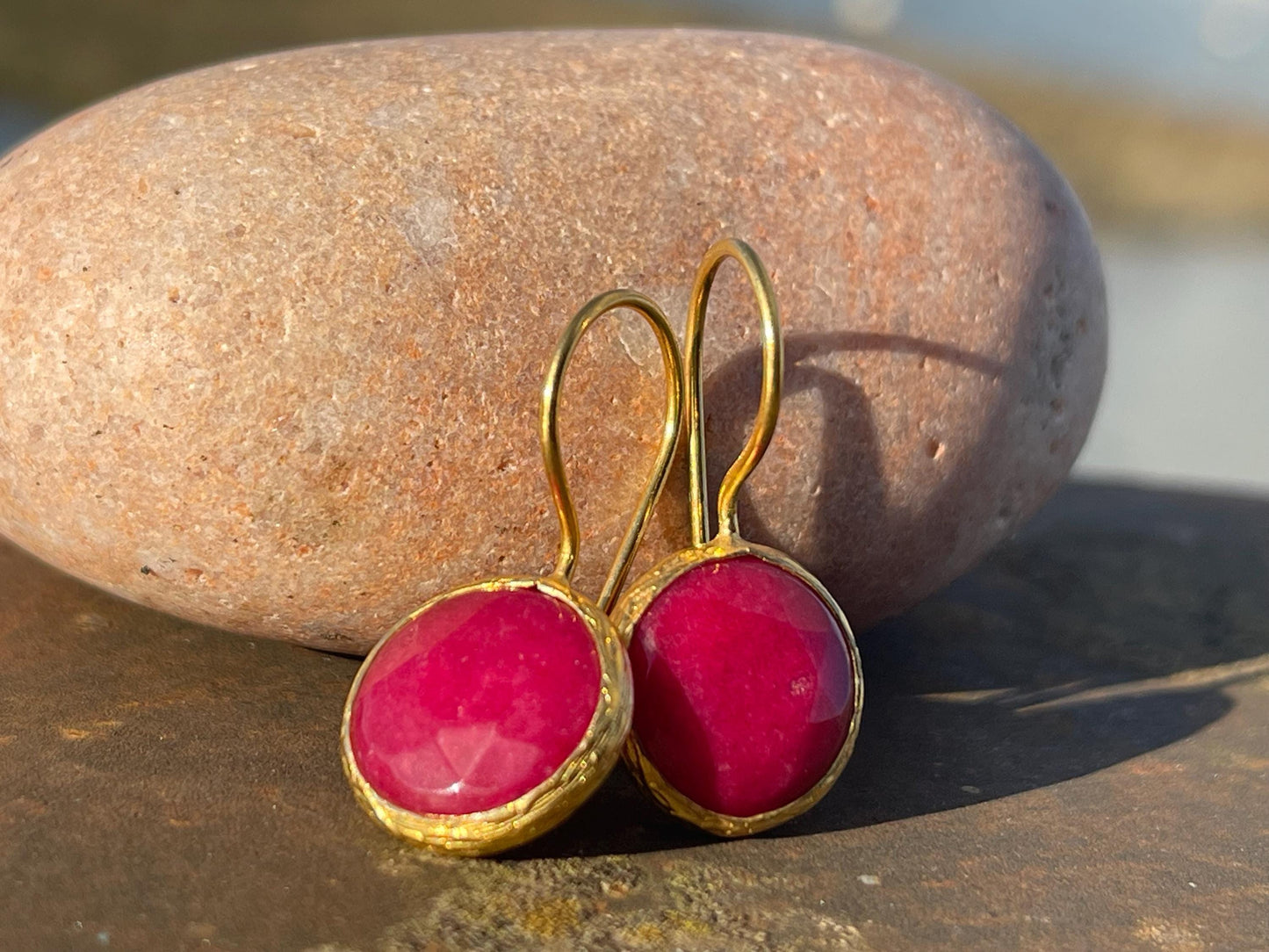 Gypsy jewellery, pink / purple vintage earrings, pink jewellery, ethical jewellery, gypsy earrings, romantic gifts, eco friendly jewellery