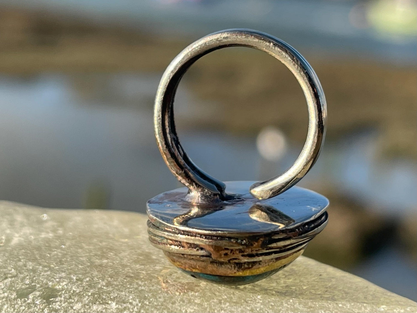 Fabulous vintage turquoise ring, boho vintage jewellery, ethical jewellery, gypsy ring. Eco friendly jewellery. Turquoise jewellery.