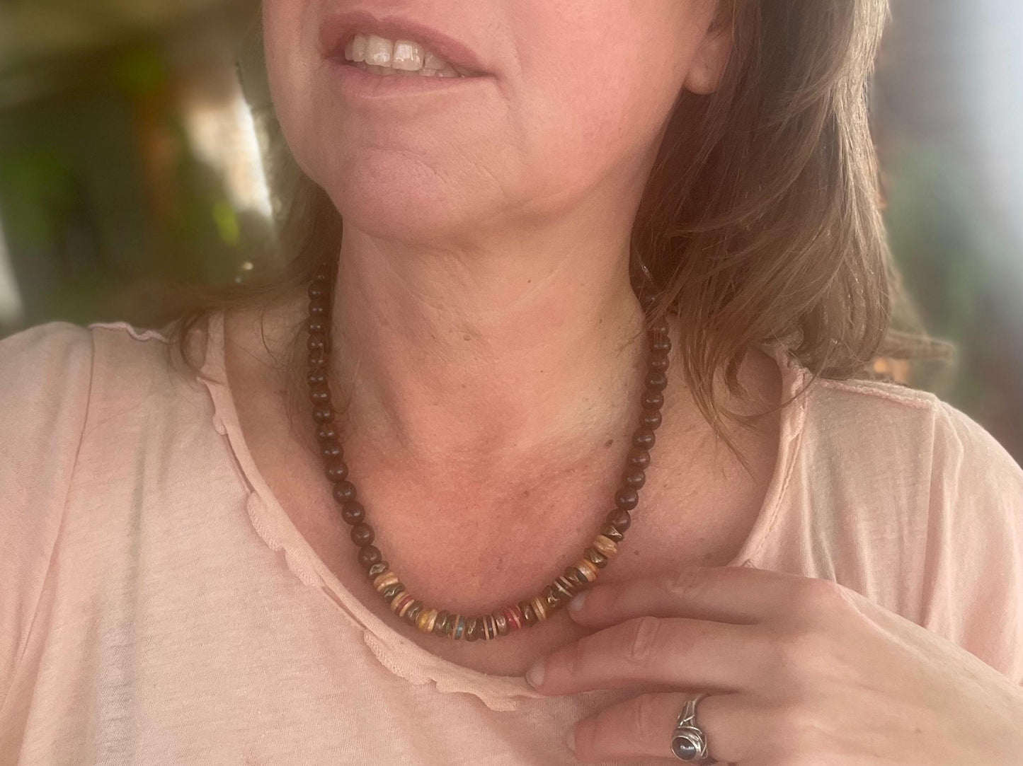 Handmade necklace made from old skateboards. Skateboard necklace. Unique gifts for men. Sustainable jewellery. Eco friendly necklaces.