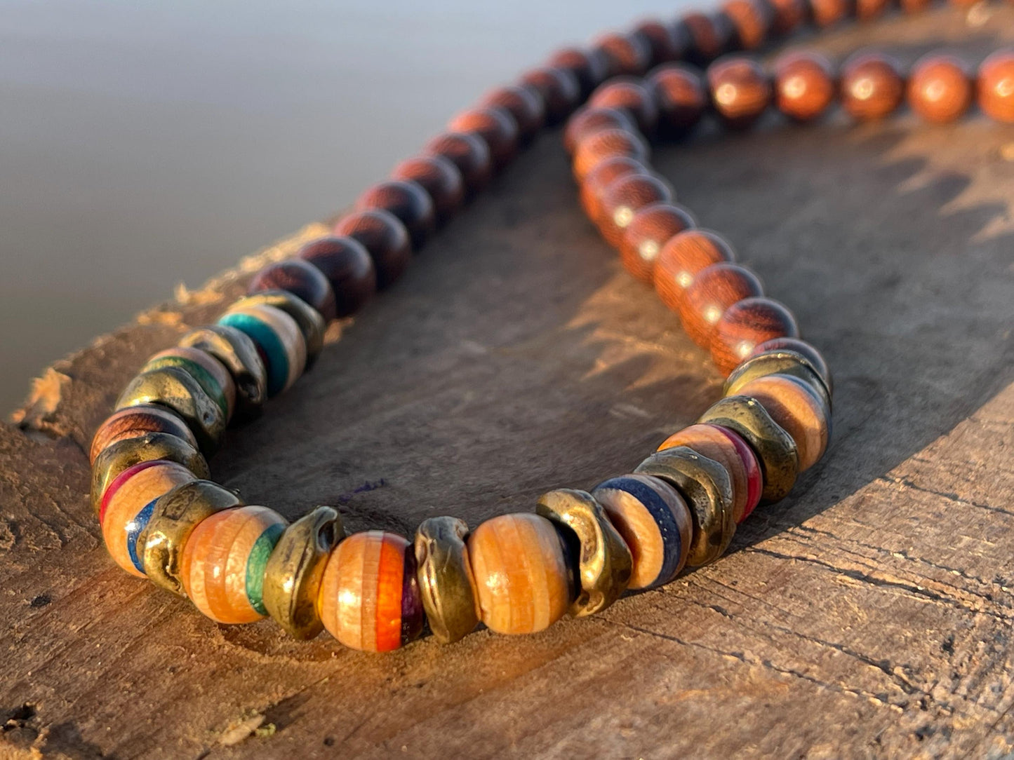 Handmade necklace made from old skateboards. Skateboard necklace. Unique gifts for men. Sustainable jewellery. Eco friendly necklaces.