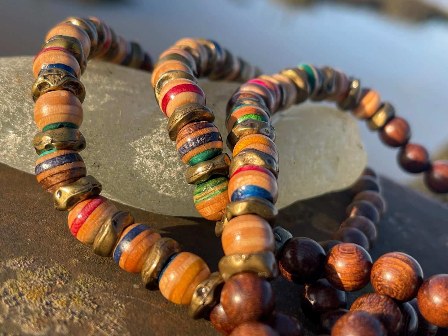Handmade necklace made from old skateboards. Skateboard necklace. Unique gifts for men. Sustainable jewellery. Eco friendly necklaces.
