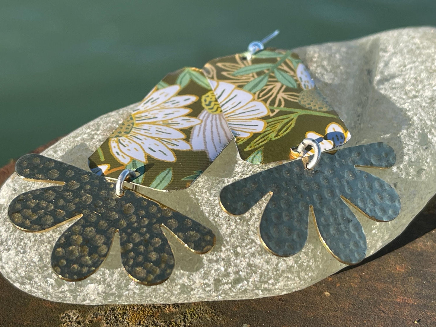 Bee earrings.  Bee jewellery, boho jewellery, ethical earrings, unique earrings, eco friendly jewellery, gift for her, ethical jewellery