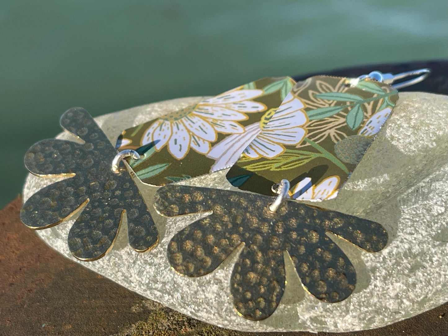 Bee earrings.  Bee jewellery, boho jewellery, ethical earrings, unique earrings, eco friendly jewellery, gift for her, ethical jewellery