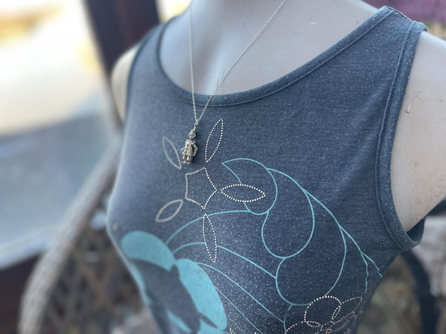 Articulated clown necklace, clown jewellery. Ethical jewellery. Eco friendly gift for her, vintage necklace, articulated necklace