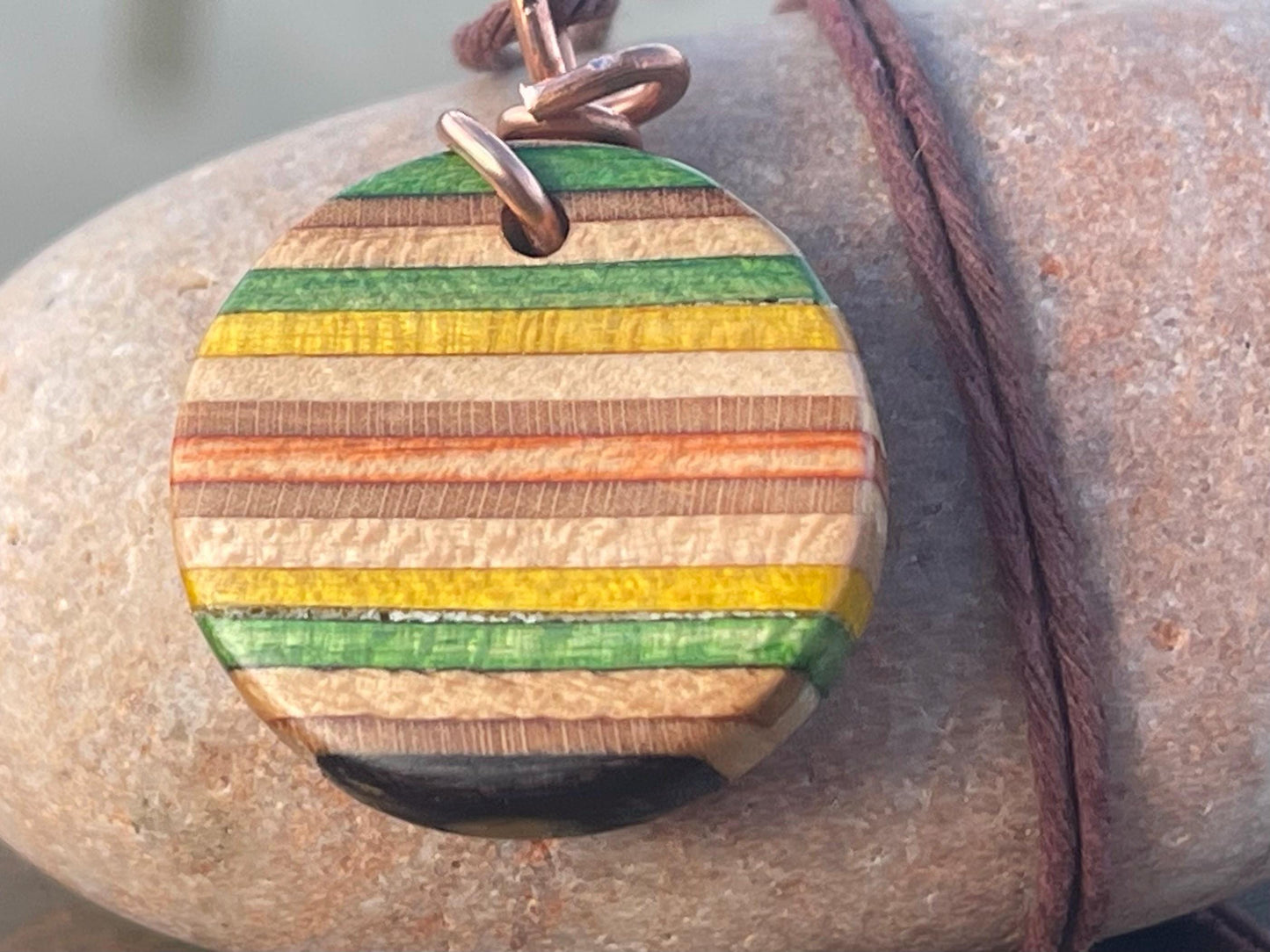 GREEN Handmade pendant made from old skateboards. Skateboard necklace. Unique gifts for men. Sustainable jewellery. Eco friendly jewellery.
