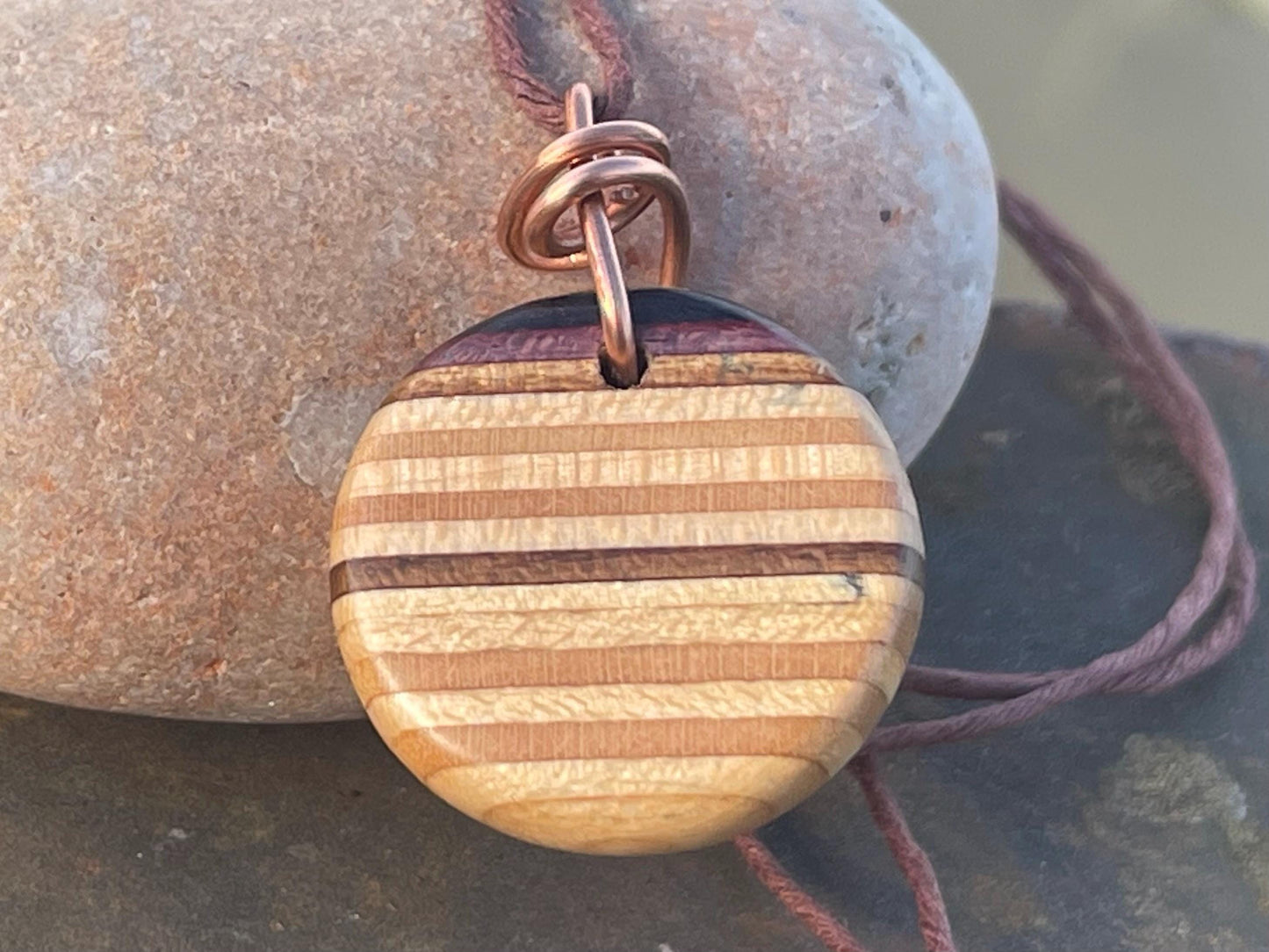 BROWN Handmade pendant made from old skateboards. Skateboard necklace. Unique gifts for men. Sustainable jewellery. Eco friendly jewellery.