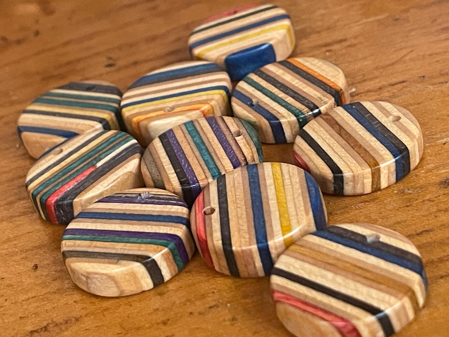 BLUE / PURPLE Handmade pendant made from old skateboards. Skateboard necklace. Gifts for men. Sustainable jewellery. Eco friendly jewellery.