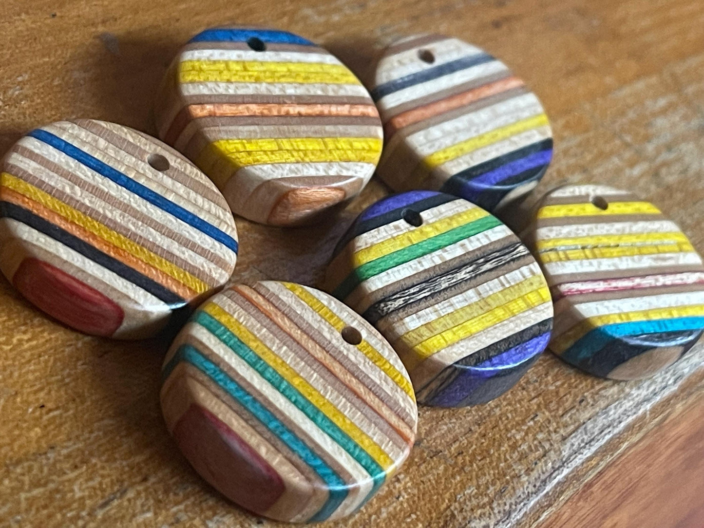 YELLOW Handmade pendant made from old skateboards. Skateboard necklace. Unique gifts for men. Sustainable jewellery. Eco friendly jewellery.