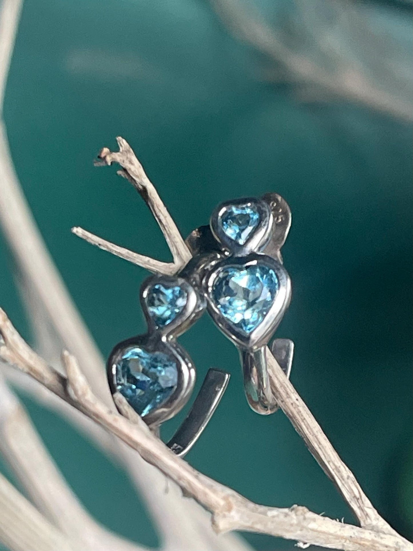 Sky blue topaz earrings. Sterling silver earrings, topaz jewellery, unusual gift for her, romantic gift, gift for wife, gift for girlfriend