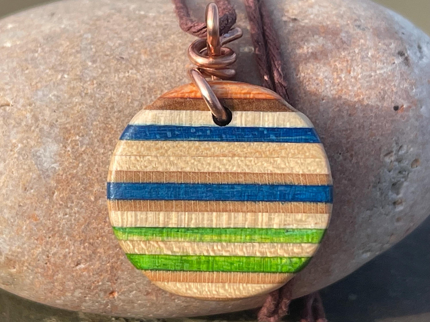 BLUE / PURPLE Handmade pendant made from old skateboards. Skateboard necklace. Gifts for men. Sustainable jewellery. Eco friendly jewellery.