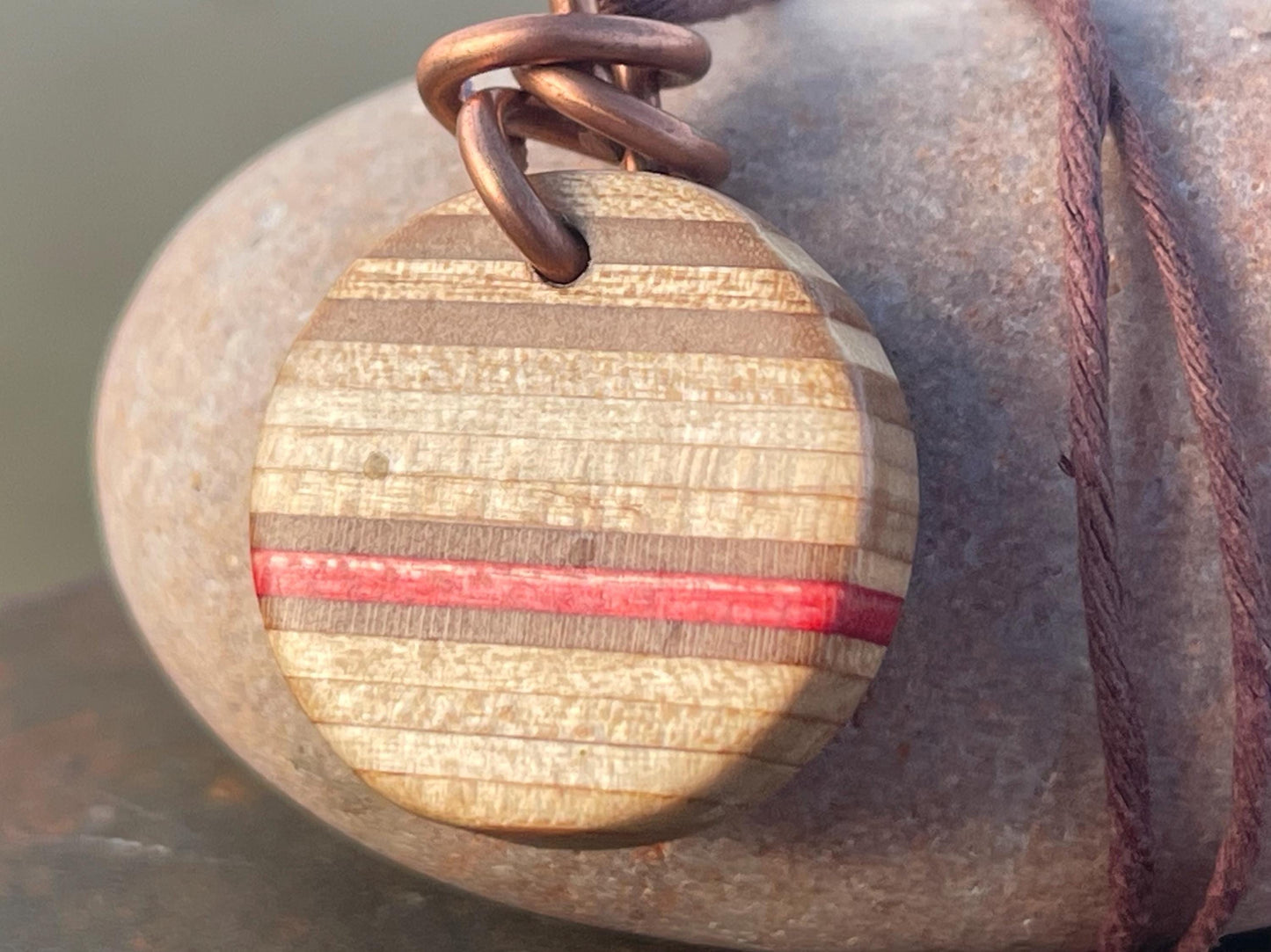 RED Handmade pendant made from old skateboards. Skateboard necklace. Unique gifts for men. Sustainable jewellery. Eco friendly jewellery.