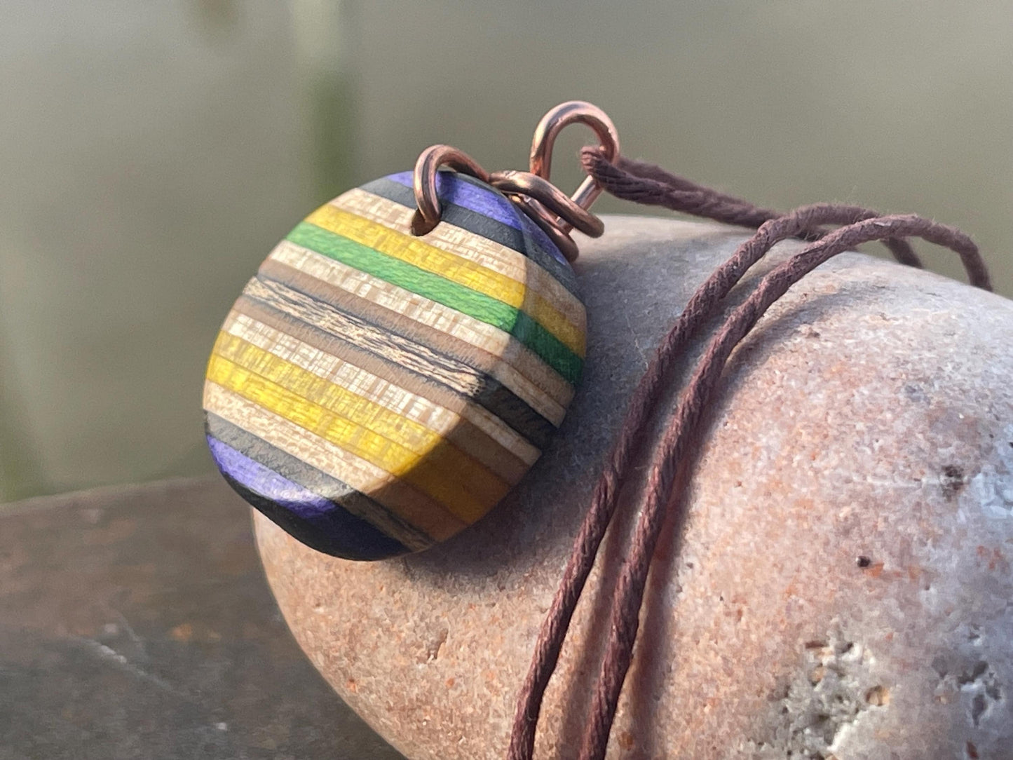 YELLOW Handmade pendant made from old skateboards. Skateboard necklace. Unique gifts for men. Sustainable jewellery. Eco friendly jewellery.