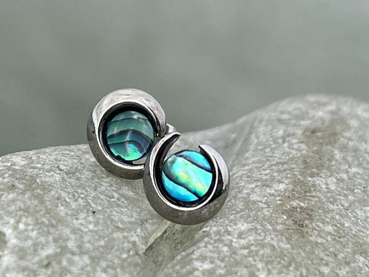 Abalone earrings. Vintage earrings, abalone jewellery, boho earrings, vintage jewellery, unusual jewellery, gift for her, ethical jewellery