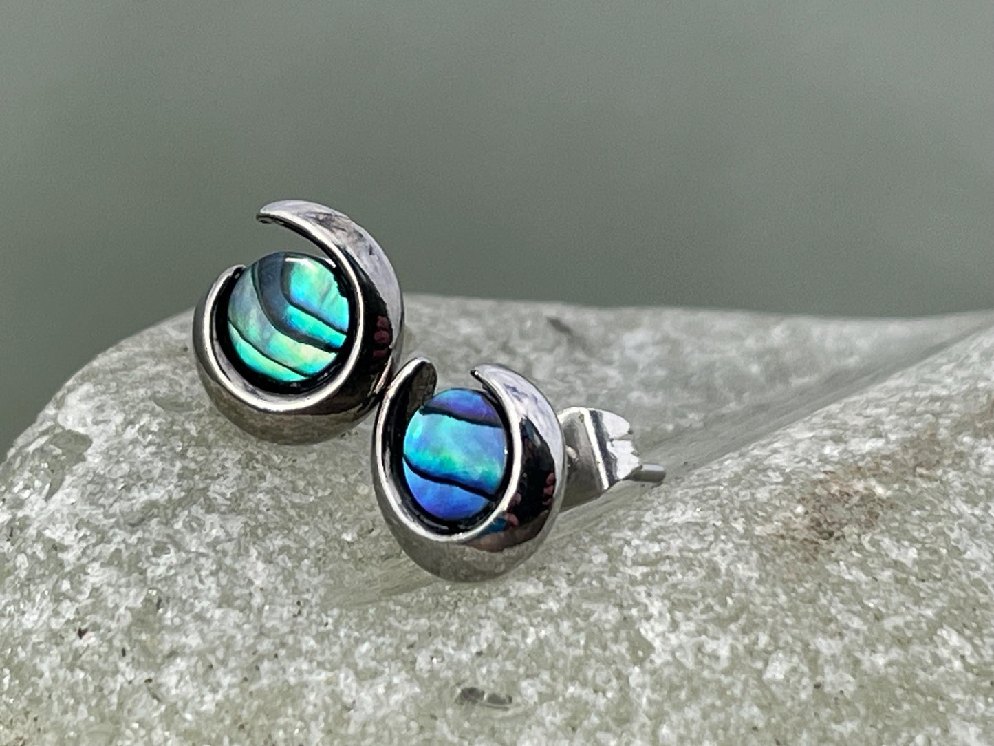 Abalone earrings. Vintage earrings, abalone jewellery, boho earrings, vintage jewellery, unusual jewellery, gift for her, ethical jewellery