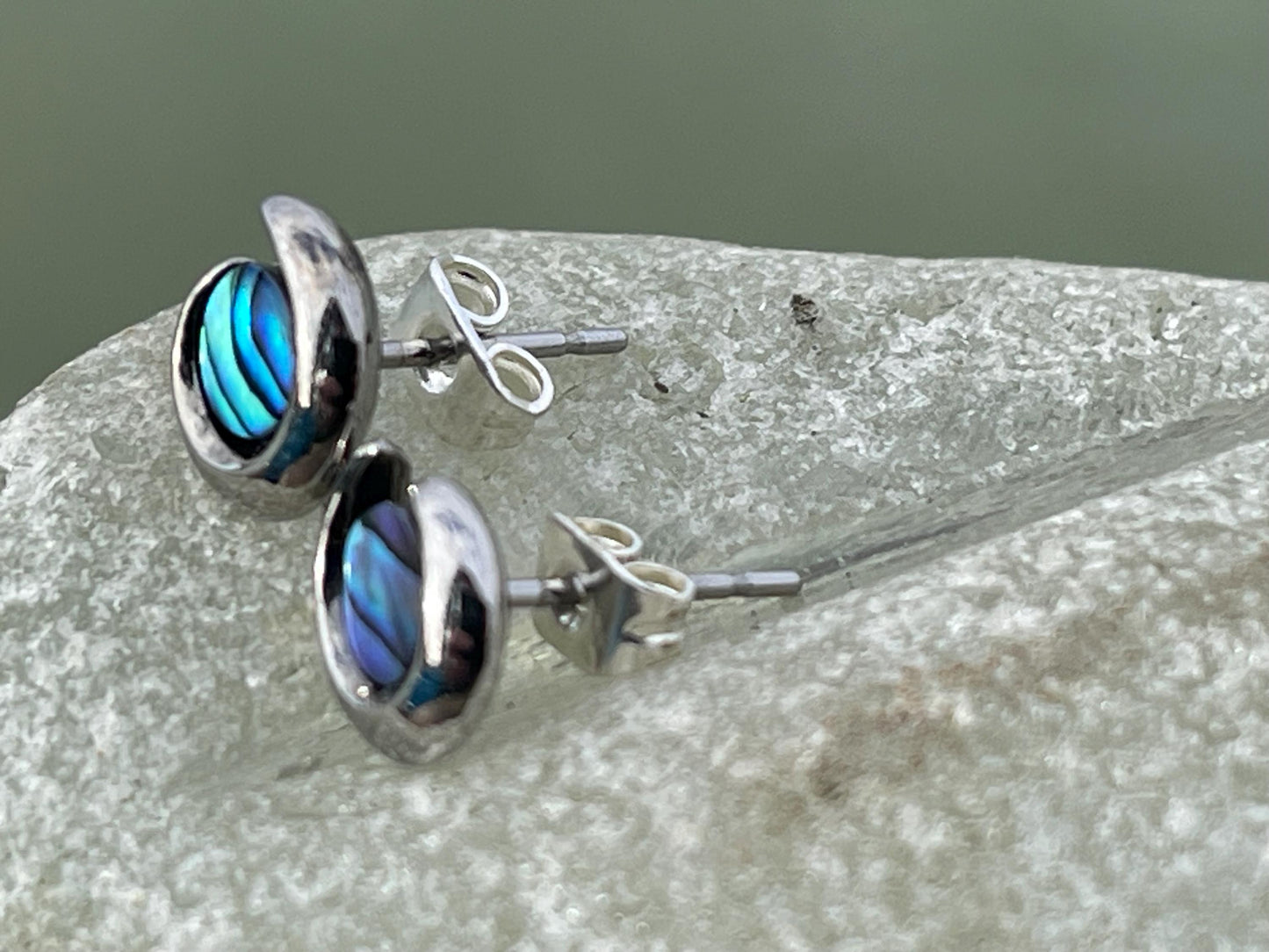 Abalone earrings. Vintage earrings, abalone jewellery, boho earrings, vintage jewellery, unusual jewellery, gift for her, ethical jewellery