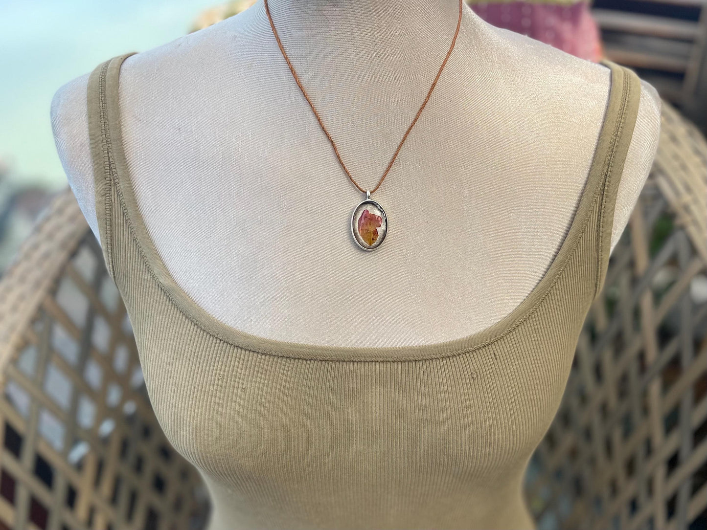 Rose necklace, flower necklace, romantic gift for her, boho necklace, rose pendant, handmade jewellery, handmade necklace, gift for gardener